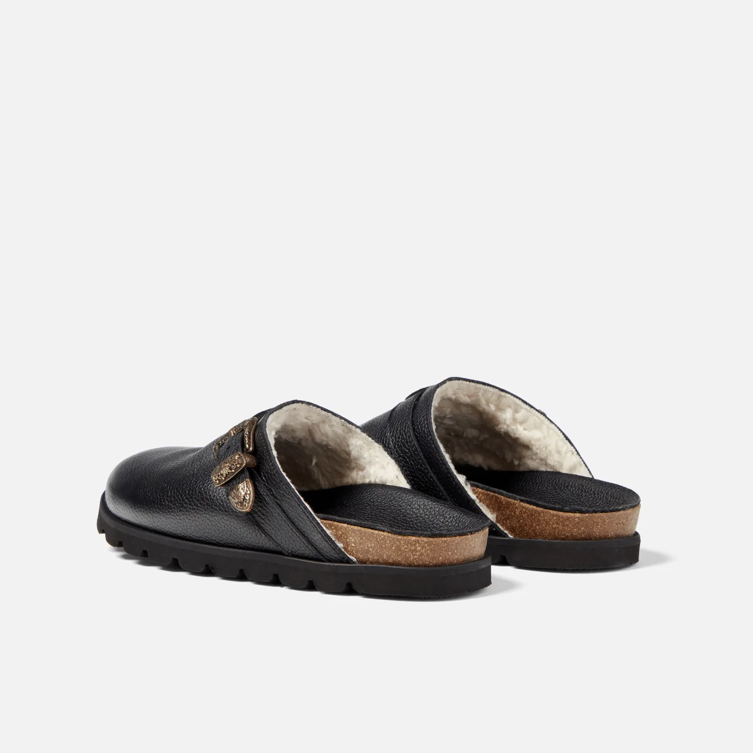 Winston Black Pebble Mule - Women's