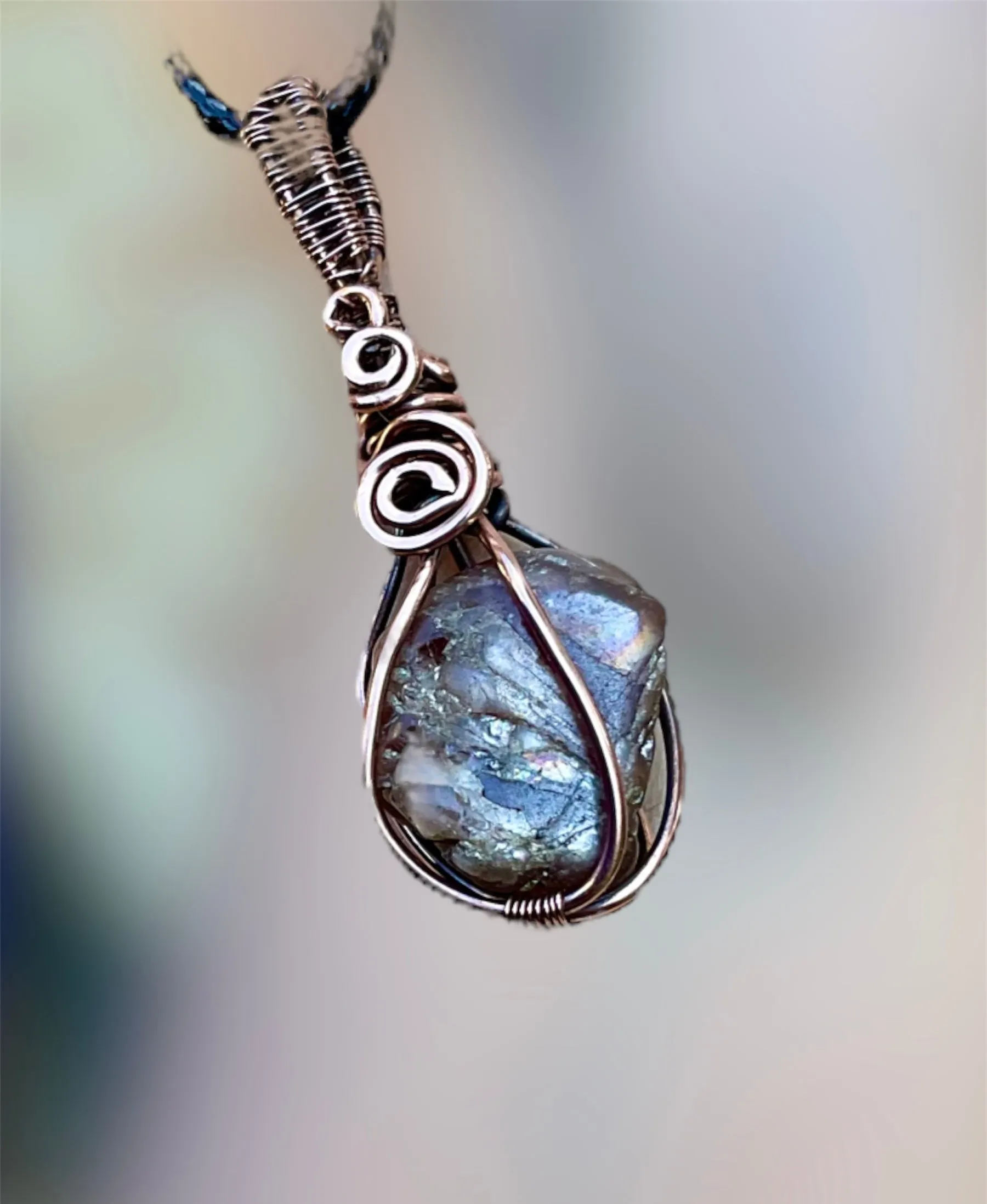 Zircon Wire Wrapped Pendant